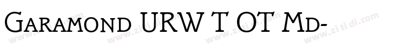 Garamond URW T OT Md字体转换